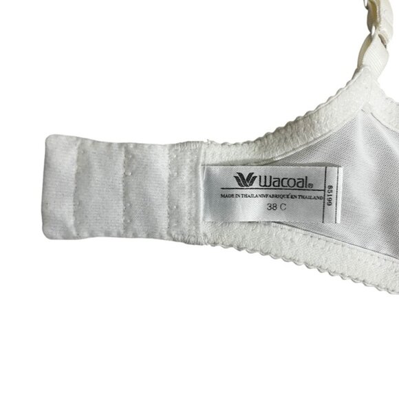 Wacoal bra 38C white lace Arabesque sheer lace not padded or lined - Picture 6 of 6
